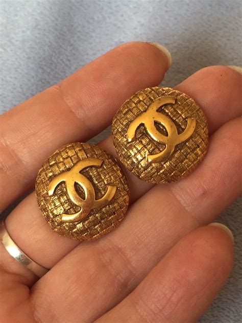 chanel logo earrings nordstrom|Chanel earrings real.